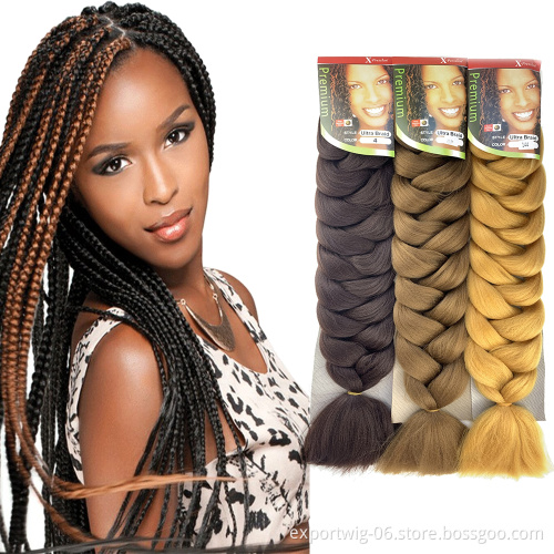 Wholesale 165g 41inch Synthetic Braiding Hair Extensions 82inch 165g/Pack Crochet Braid Long Braiding Hair